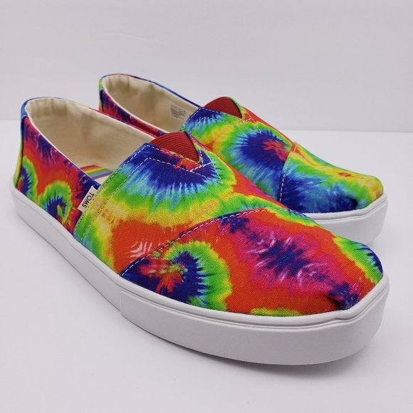 Toms Other - NEW Toms Mens Classic Size 9 Multi Tie Dye Shoes